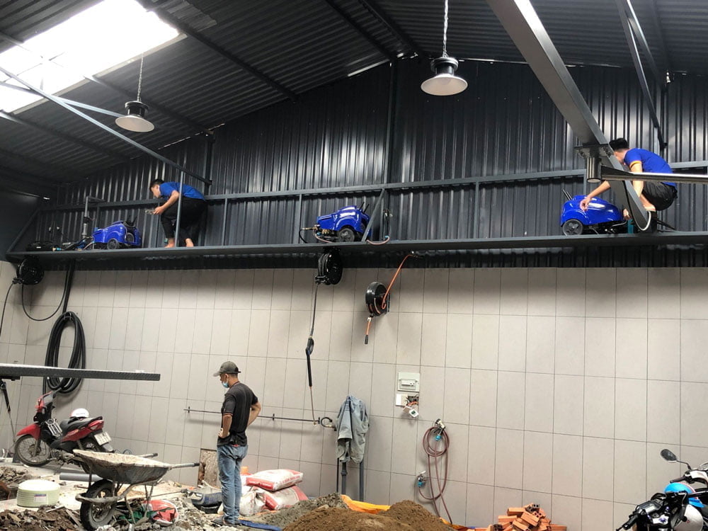 Xu hướng sử dụng máy rửa xe cao áp chất lượng cao 3 Lắp đặt các máy rửa xe Mazzoni