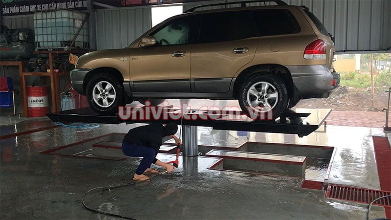 cầu nâng 1 trụ rửa xe