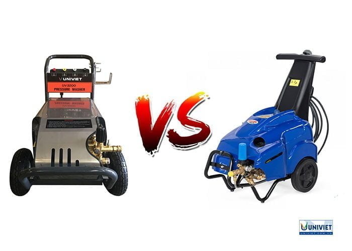 So sánh máy rửa xe cao áp xuất xứ Italy và Trung Quốc